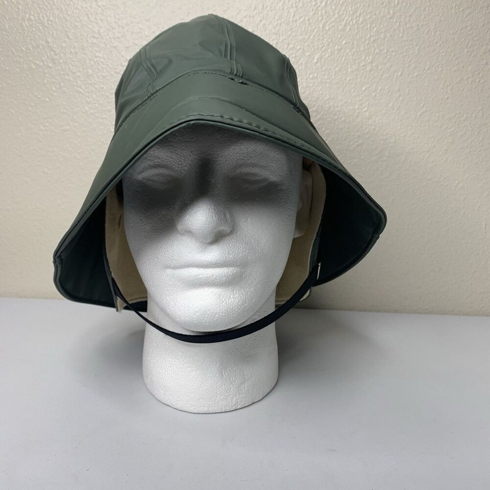 Grundens SouWester Rain Hat Sz L Green Waterproof Fishing Boating Cap